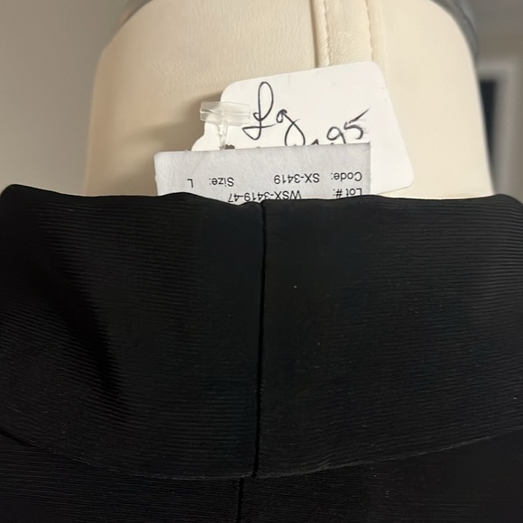 Polyester, black double breasted blazer with shoulder pads, NWT - Picture 3 of 6